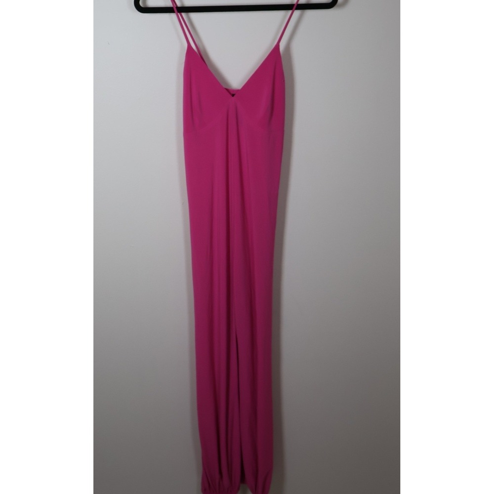 Norma Kamali Jumpsuit Size Small /36 Pink V-Neck Spaghetti Strap Harem
